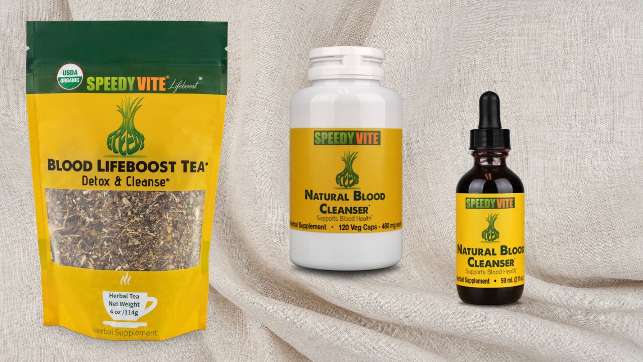 SpeedyVite Blood Cleanser - Tea, Drops and Capsules comparison