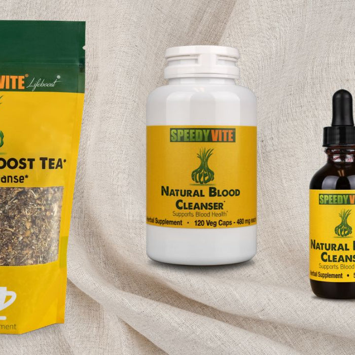 SpeedyVite Blood Cleanser - Tea, Drops and Capsules comparison