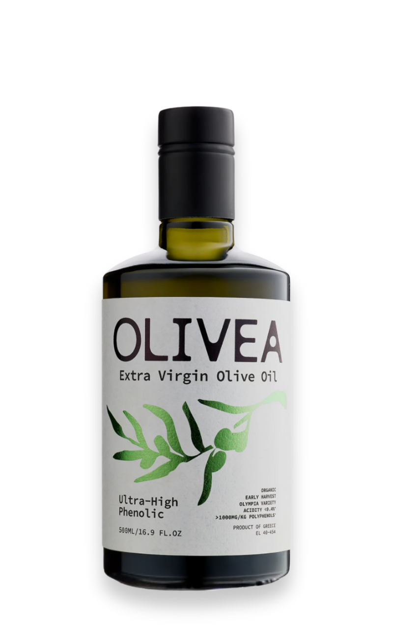 Ultra High Phenolic Extra Virgin Olive Oil 500 mL | USDA Organic 1,000+ mg/kg Polyphenols | Olivea