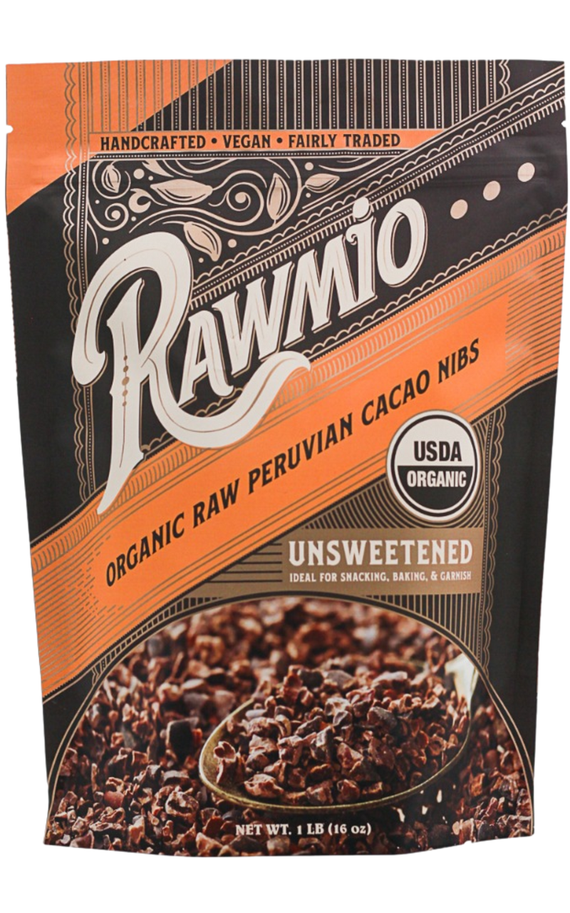 Raw Cacao Nibs 16 oz | USDA Organic Single-Origin Peru | RawMio