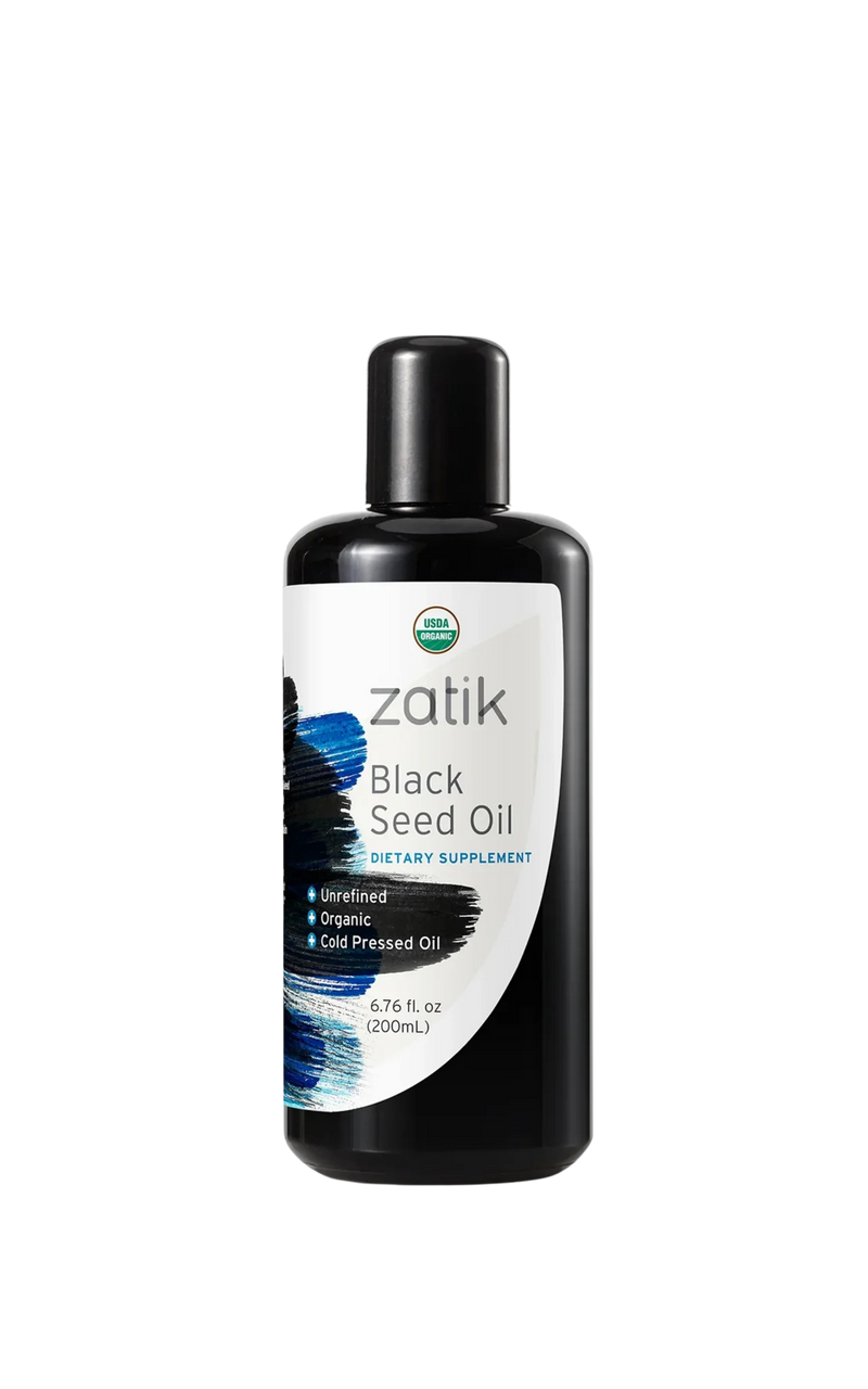 Black Seed Oil 6.76 fl oz | USDA Organic Cold-Pressed | Zatik Naturals