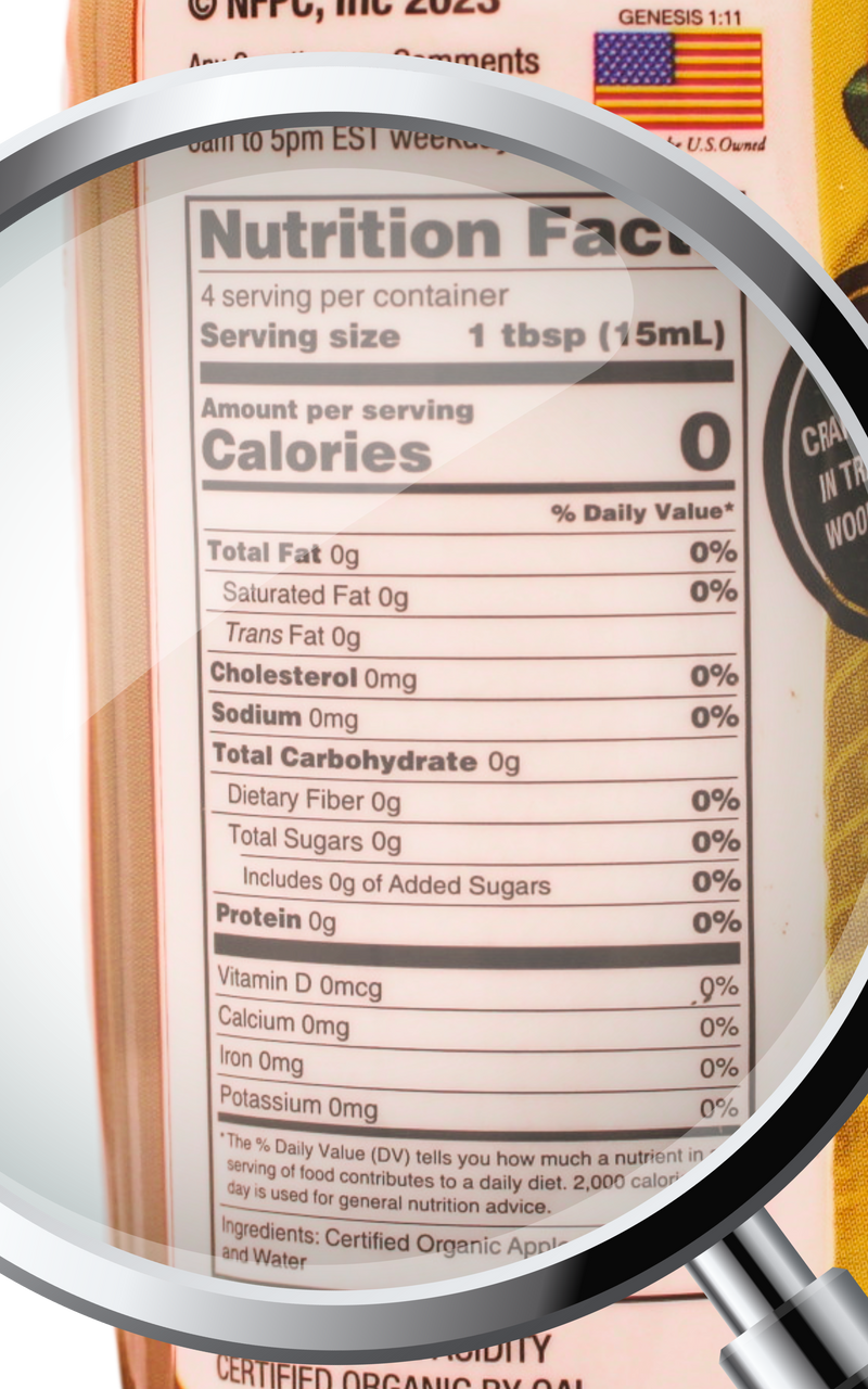 Apple Cider Vinegar 2 oz — Organic, With the Mother | SpeedyVite - Add-on*