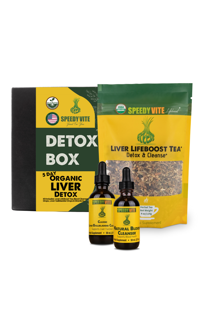 5-Day Organic Liver Detox Kit | Tea + Liver & Blood Detox Drops | SpeedyVite - FREE EXPEDITED
