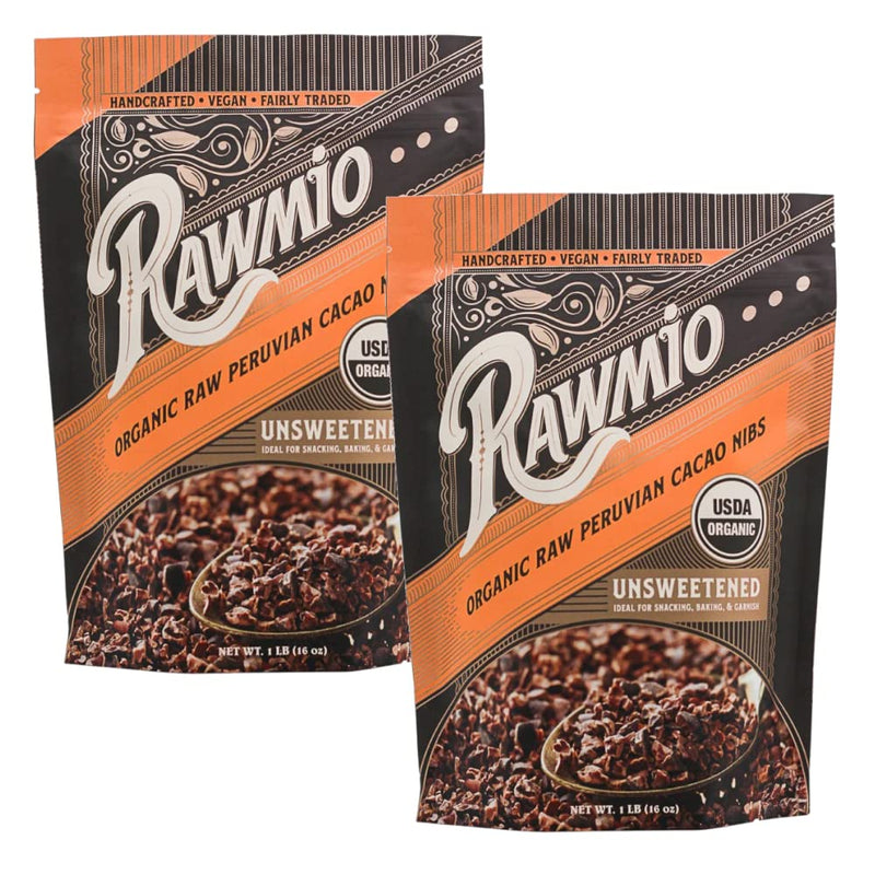 Raw Cacao Nibs 16 oz | USDA Organic Single-Origin Peru | RawMio
