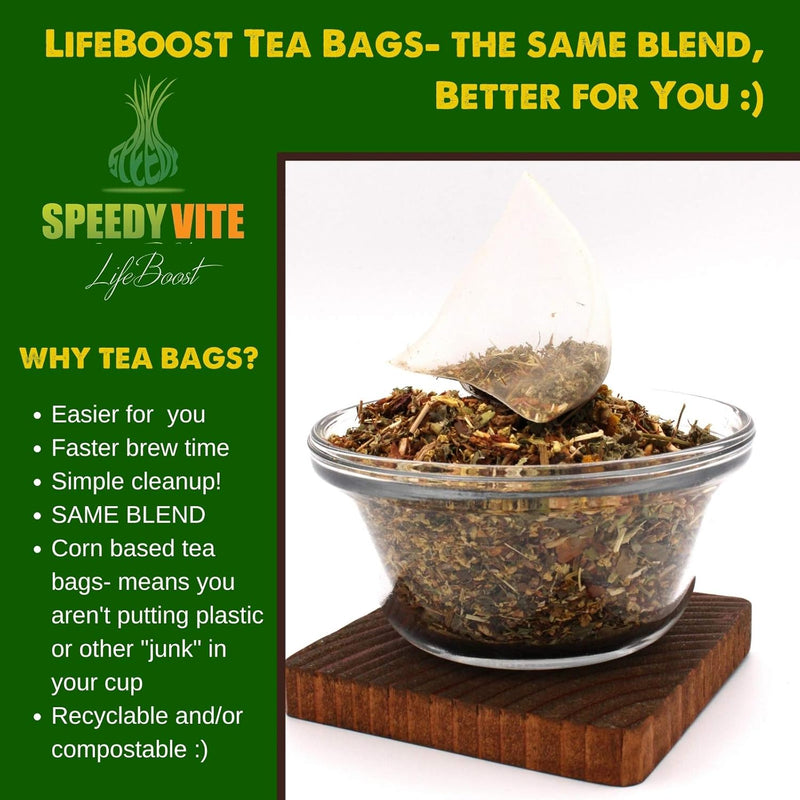 Blood LifeBoost® Tea | USDA Organic Herbal Cleansing Tea (4 oz / 8 oz / 28 Bags) | SpeedyVite® - FREE SHIPPING