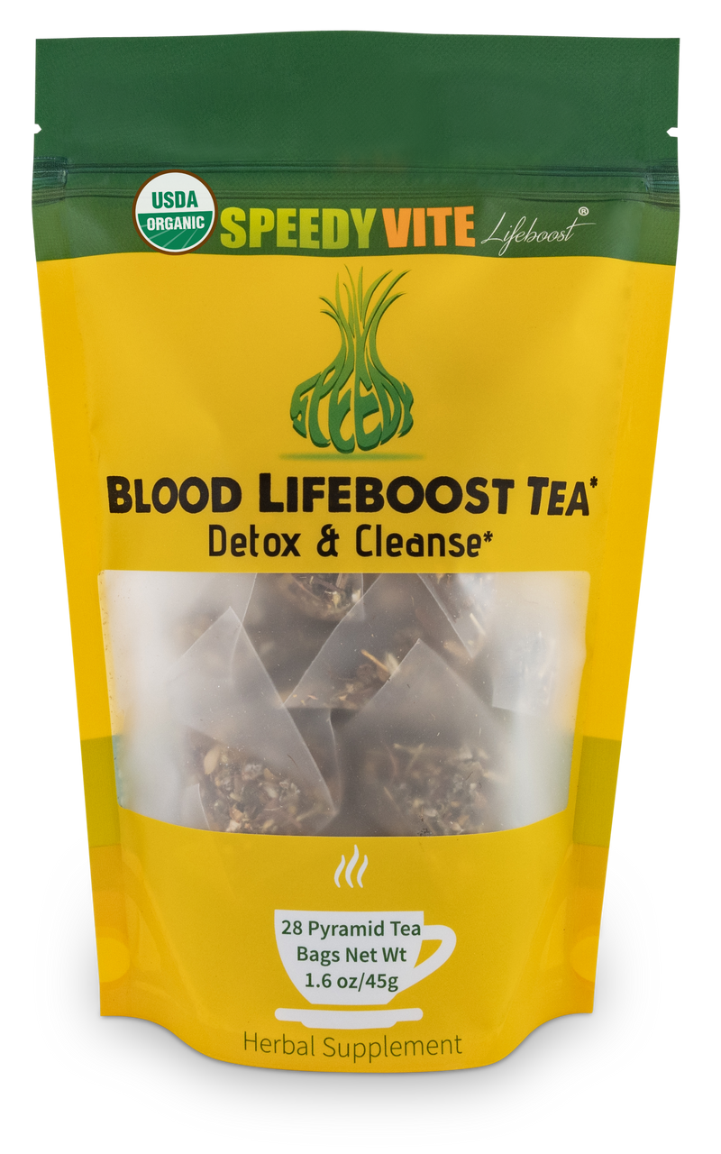 Blood LifeBoost® Tea | USDA Organic Herbal Cleansing Tea (4 oz / 8 oz / 28 Bags) | SpeedyVite® - FREE SHIPPING