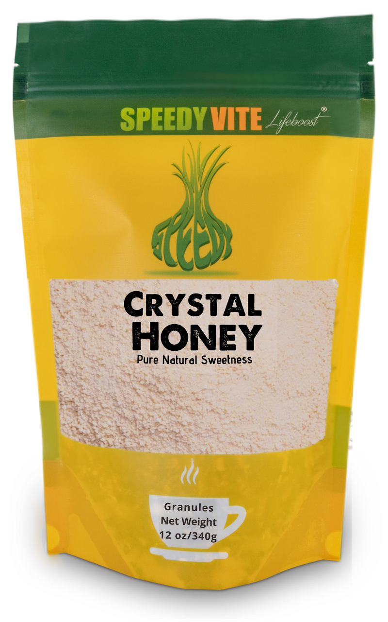 Crystal Honey 12 oz | Organic ingredient Honey Granules Sweetener | SpeedyVite - FREE SHIPPING