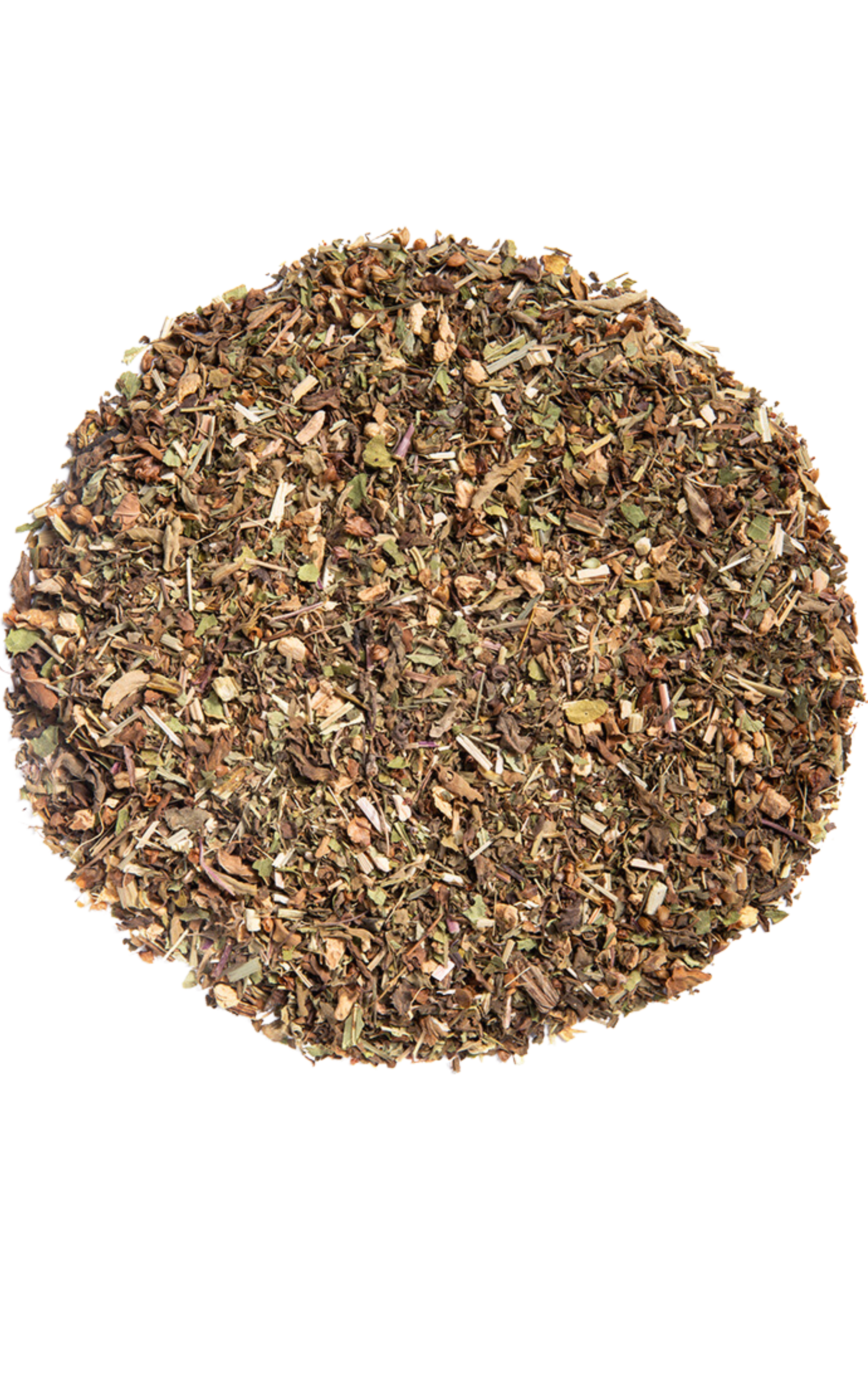 Immune Boost Tea loose leaf herb blend close-up - echinacea tulsi ginger spearmint