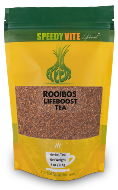 SpeedyVite Rooibos LifeBoost Tea 4oz loose leaf - organic South African red tea caffeine-free antioxidant rich