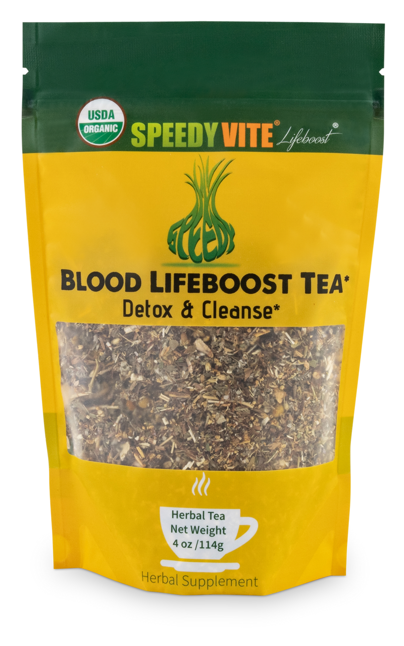 Blood LifeBoost® Tea | USDA Organic Herbal Cleansing Tea (4 oz / 8 oz / 28 Bags) | SpeedyVite® - FREE SHIPPING