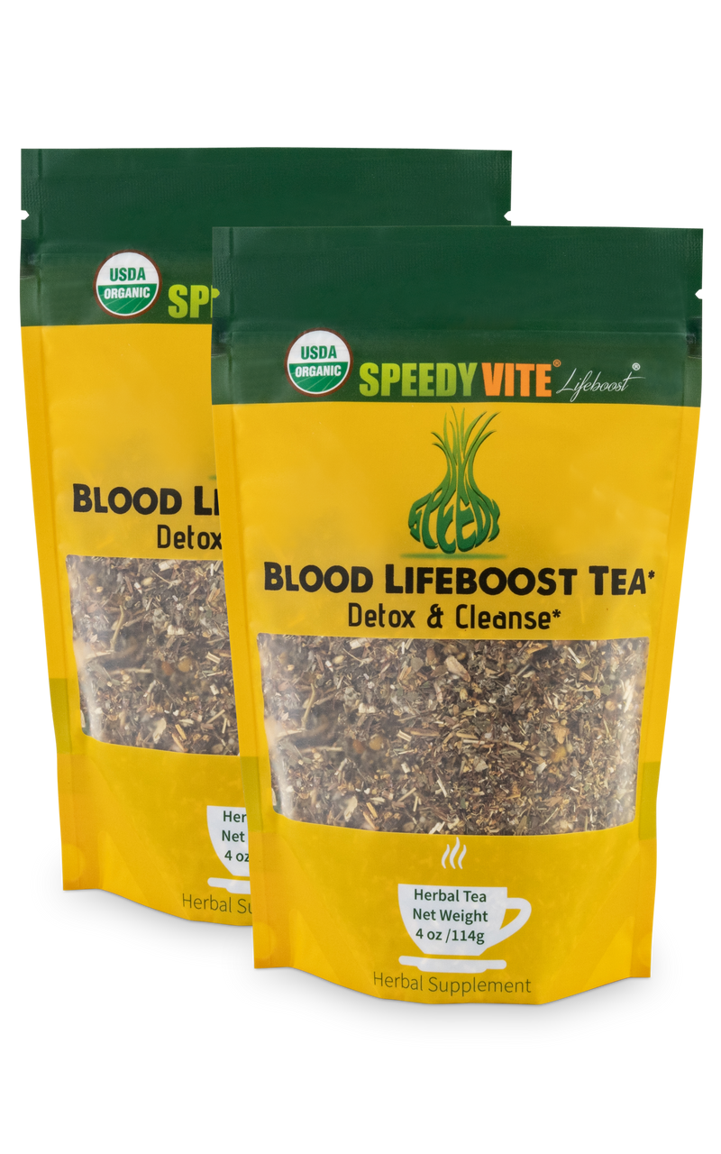Blood LifeBoost® Tea | USDA Organic Herbal Cleansing Tea (4 oz / 8 oz / 28 Bags) | SpeedyVite® - FREE SHIPPING