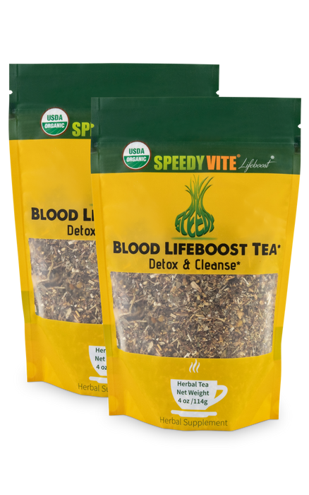 SpeedyVite® Blood LifeBoost® USDA Organic & Wildcrafted (4oz/28teabags) Cleansing Tea, Made in USA FREE SHIPPING
