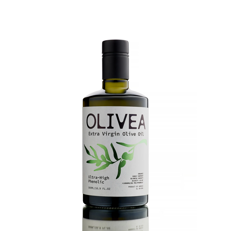 Ultra High Phenolic Extra Virgin Olive Oil 500 mL | USDA Organic 1,000+ mg/kg Polyphenols | Olivea