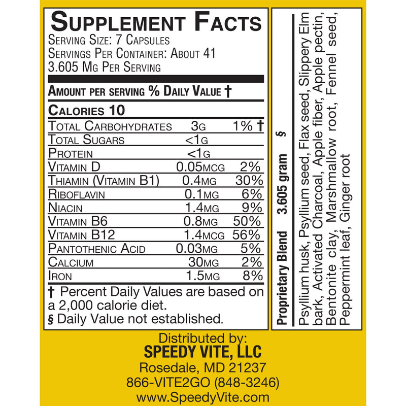 Colon Detox (230 Veg Capsules) SpeedyVite® Supports Natural Removal of Toxins* Organic & Wildcrafted Made in USA FREE EXPEDITED
