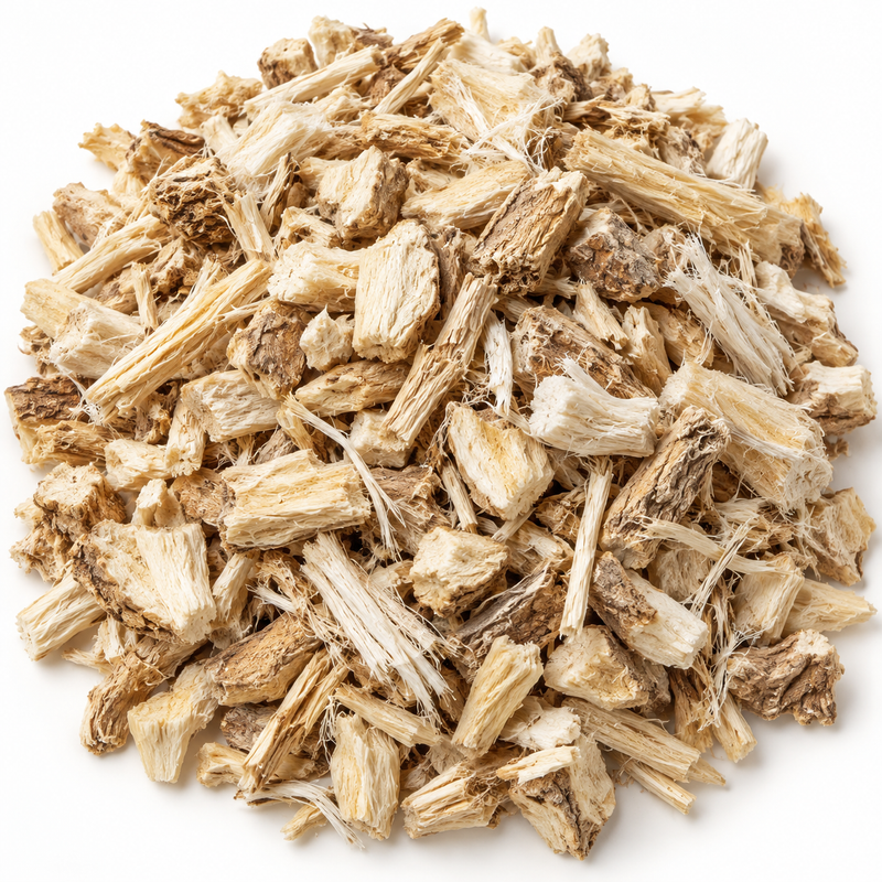Marshmallow root (Althaea officinalis), representative ingredient illustration; not current lot photography
