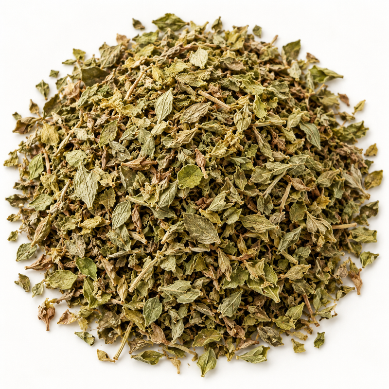 Oregano leaf (Origanum vulgare), representative ingredient illustration; not current lot photography