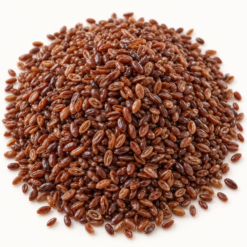 Psyllium seed, representative ingredient illustration; not current lot photography