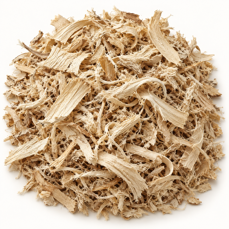 Slippery Elm bark, representative ingredient illustration; not current lot photography