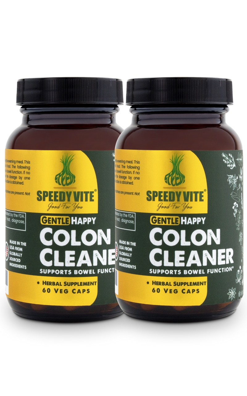 Colon Cleaner Gentle — Happy Colon (60 Veg Caps) | Supports Regularity & Natural Elimination* | SpeedyVite® - FREE SHIPPING