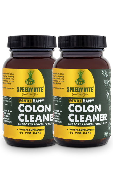 SpeedyVite® Colon Cleaner (Wild Gentle Happy Strength) (60 Veg. Caps) Gentle Support for Bowel Function* Organic & Wildcrafted Made in USA FREE SHIPPING