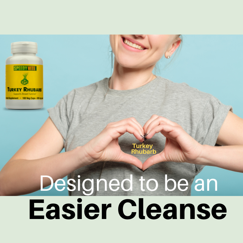 Colon Cleaner (Wild Full Strength) Turkey Rhubarb — 120 Veg Caps | Supports Bowel Function* | SpeedyVite® - FREE EXPEDITED