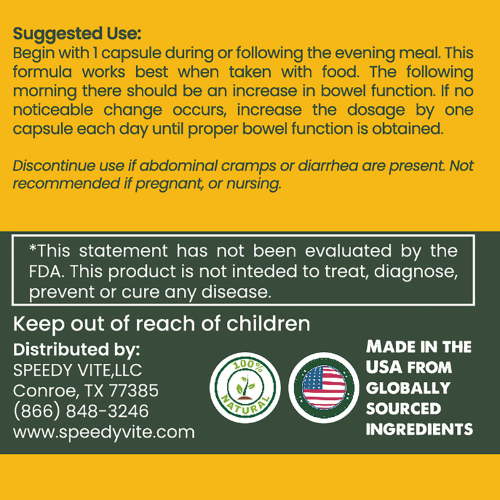 Suggested Use panel — Gentle Happy Colon Cleaner