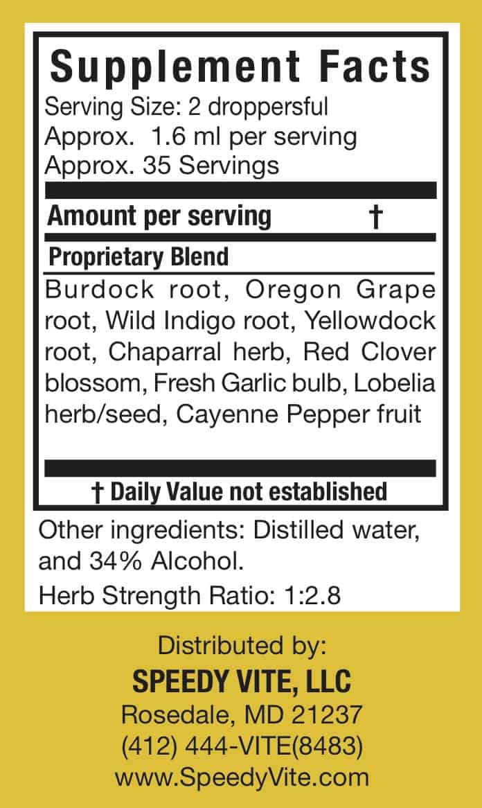 Natural Blood Cleanser Drops (2 fl oz) | Organic & Wildcrafted | SpeedyVite - FREE EXPEDITED