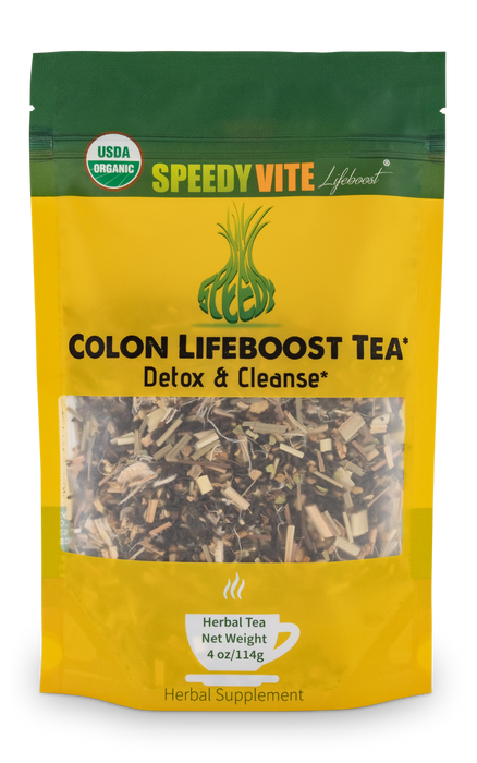 SpeedyVite® Colon LifeBoost® Tea Organic & Wildcrafted (4oz USDA) / (28teabags Wild) Detox & Cleanse, Made in USA FREE SHIPPING