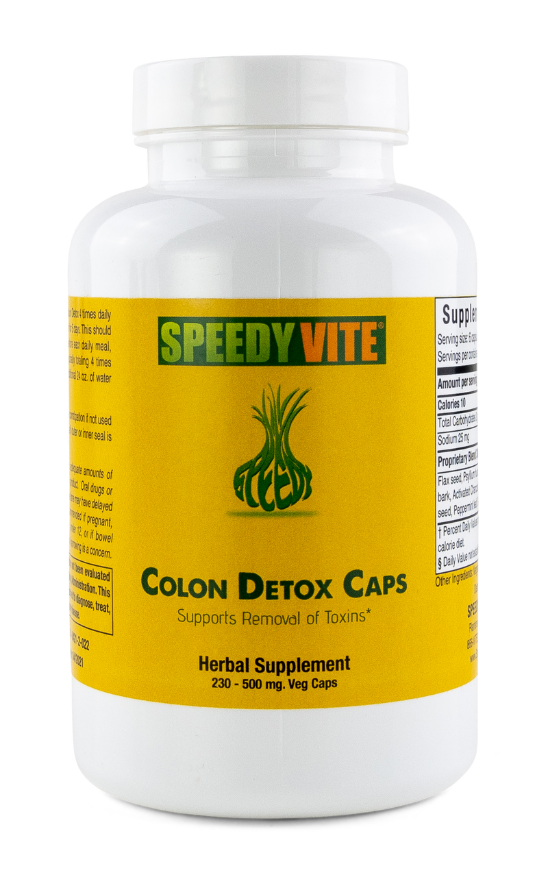 Colon Detox (230 Veg Capsules) SpeedyVite® Supports Natural Removal of Toxins* Organic & Wildcrafted Made in USA FREE EXPEDITED