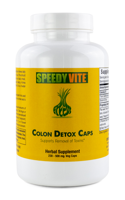 SpeedyVite® Colon Detox (230 Veg Capsules) Supports Natural Removal of Toxins* Organic & Wildcrafted Made in USA FREE EXPEDITED