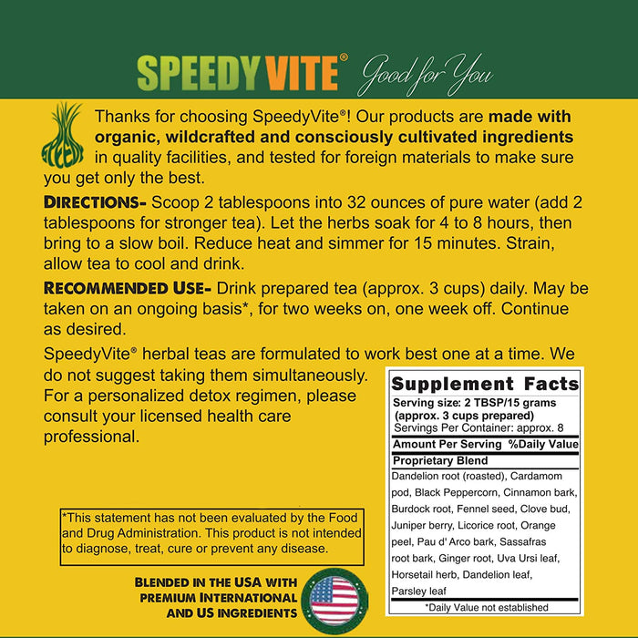 [Approved Retailers Only] SpeedyVite® Liver LifeBoost® Tea USDA Organic & Wildcrafted (4oz USDA) / (28teabags Wild) Herbal Supplement, Detox, Cleanse & support liver & gallbladder* Made in USA Wholesale STANDARD SHIPPING