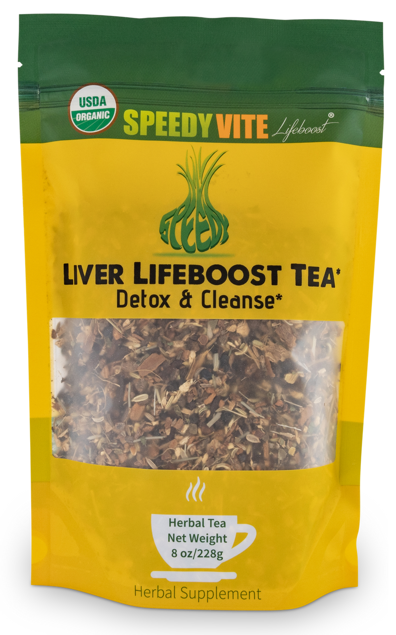 Liver LifeBoost® Tea | USDA Organic Herbal Liver Support* (4 oz / 8 oz / 28 Bags) | SpeedyVite® - FREE SHIPPING