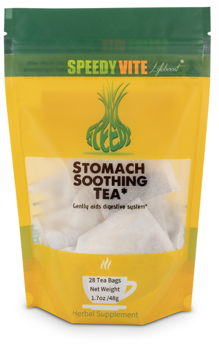 SpeedyVite® Stomach Soothing Tea (4oz loose /28Teabags) - for Ache and Bloating* - Aids Digestion* Organic & Wildcrafted Made in USA FREE SHIPPING