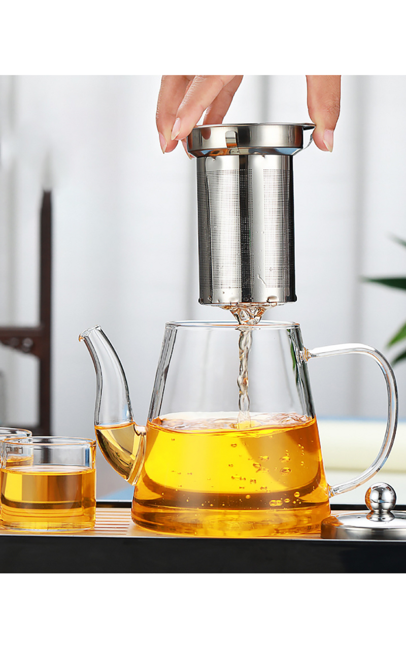 Glass Teapot 32 oz | Heat-Resistant, Fine Filter – SpeedyVite - FREE EXPEDITED