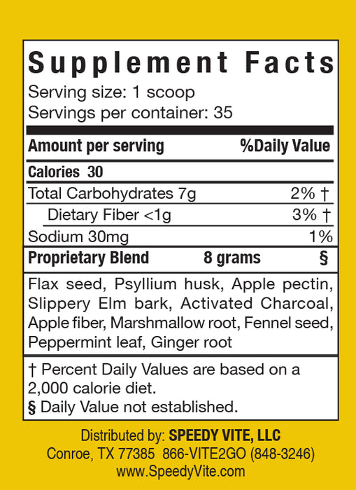 Supplement Facts — Colon Detox 10 oz Powder